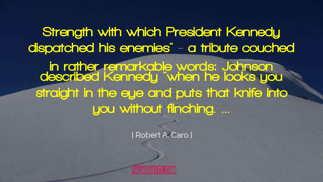 President Kennedy quotes by Robert A. Caro