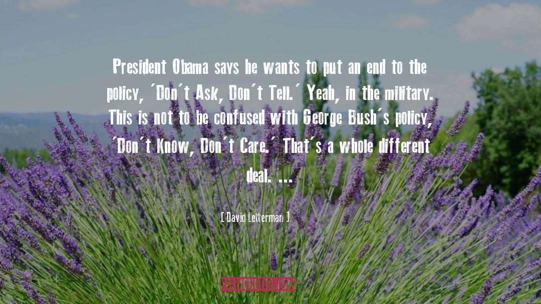 President Obama quotes by David Letterman