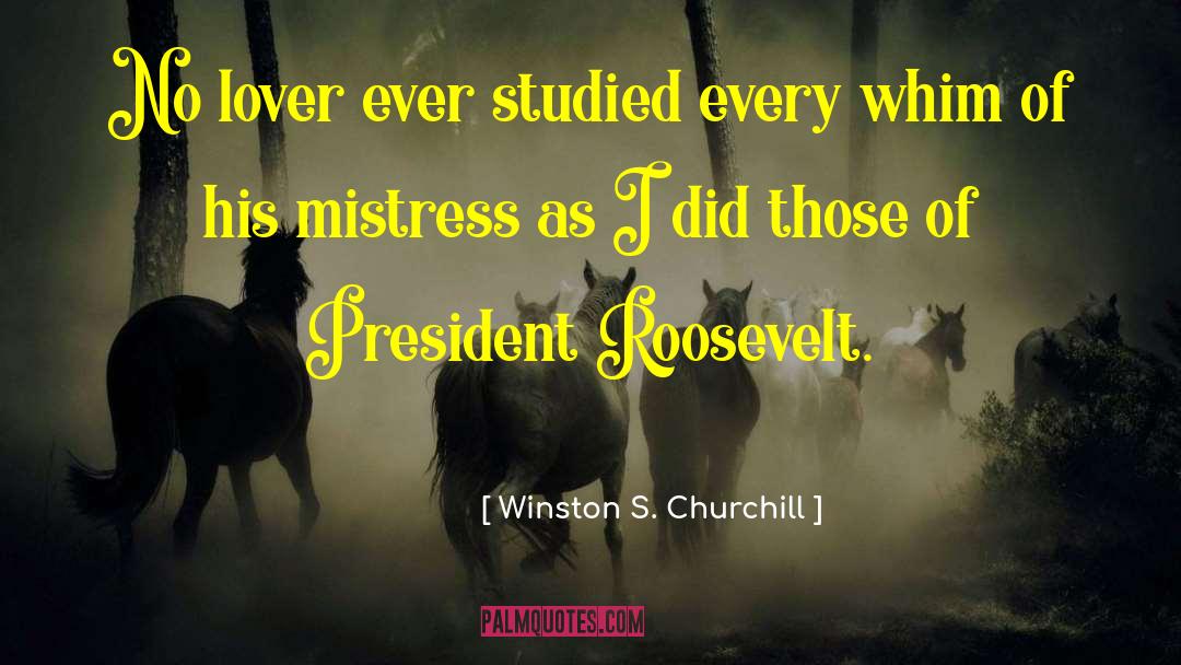 President Roosevelt quotes by Winston S. Churchill