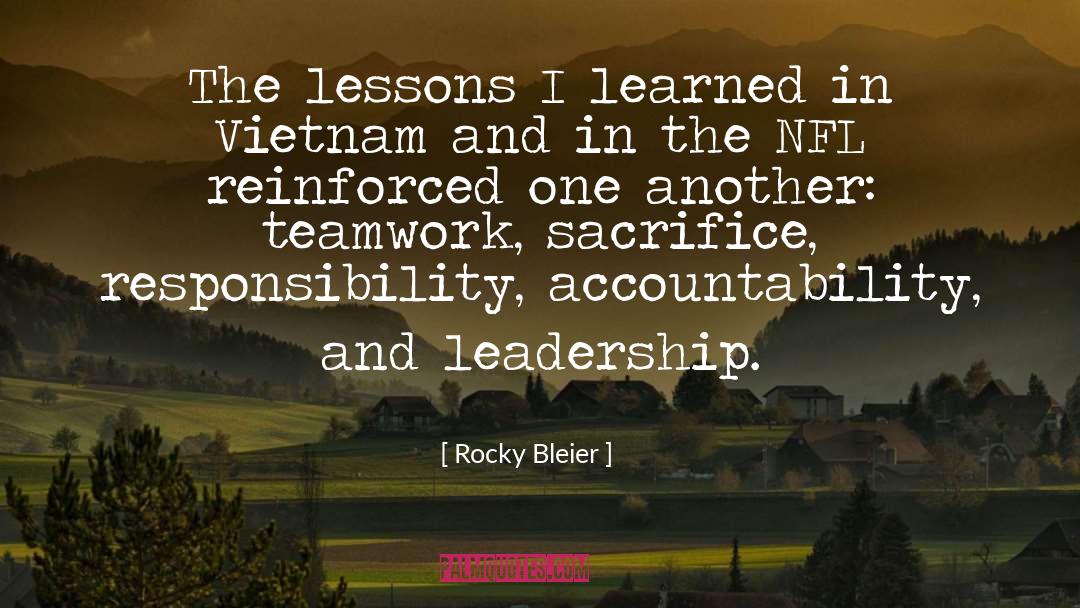 Presidential Leadership quotes by Rocky Bleier