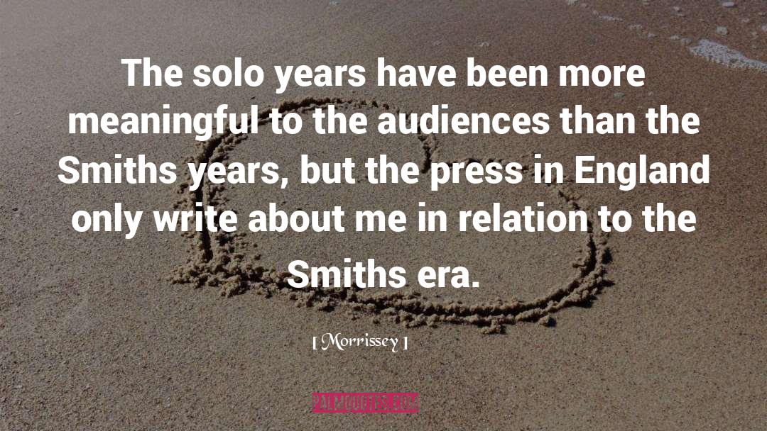 Press In quotes by Morrissey