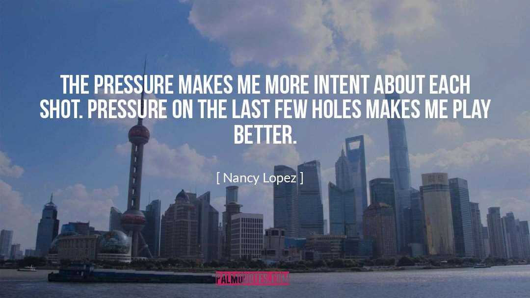 Pressure Makes Diamonds quotes by Nancy Lopez