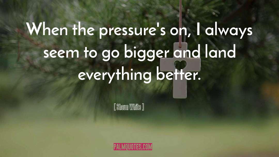 Pressures quotes by Shaun White