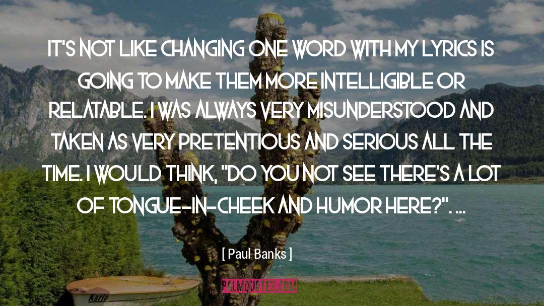 Pretentious quotes by Paul Banks