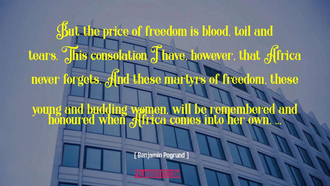 Price Of Freedom quotes by Benjamin Pogrund