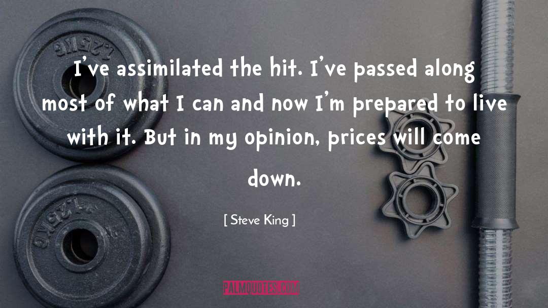 Prices quotes by Steve King