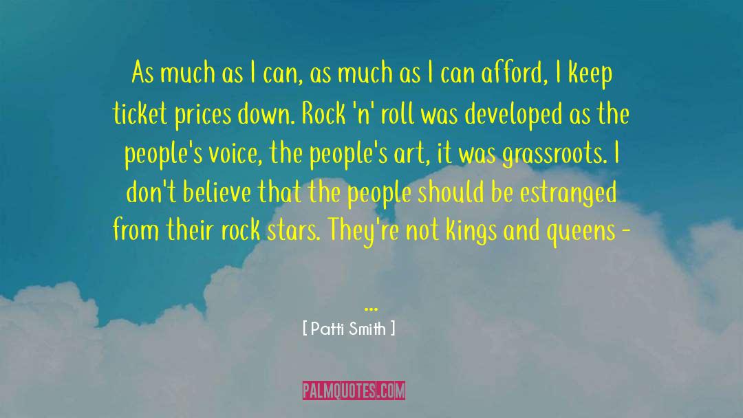 Prices quotes by Patti Smith