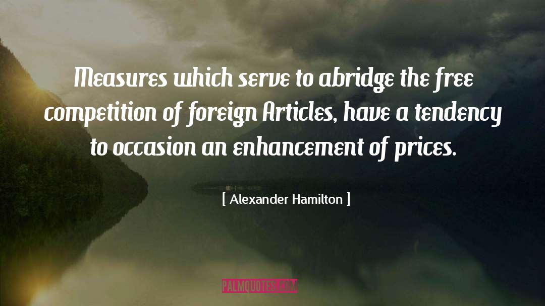 Prices quotes by Alexander Hamilton