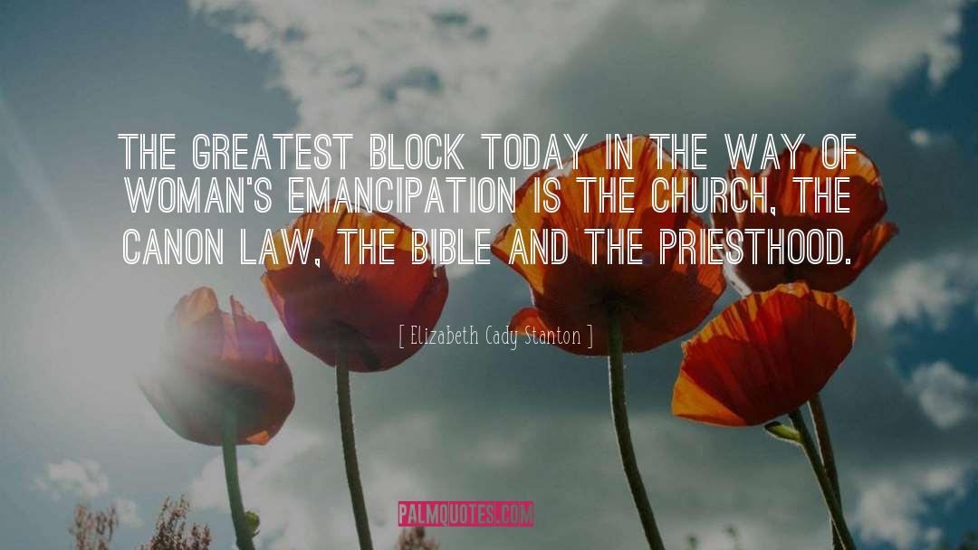 Priesthood quotes by Elizabeth Cady Stanton