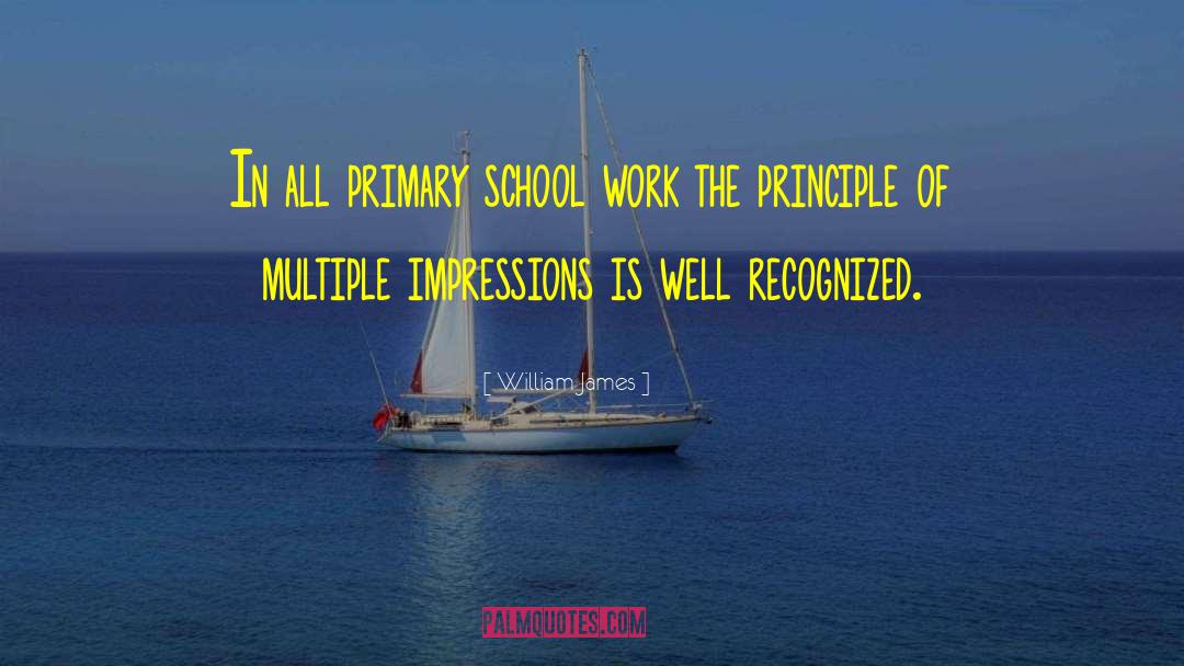 Primary School quotes by William James