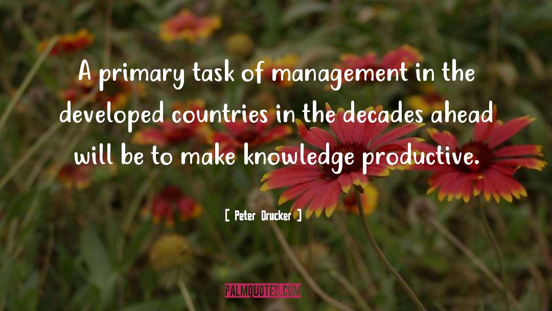 Primary Task quotes by Peter Drucker