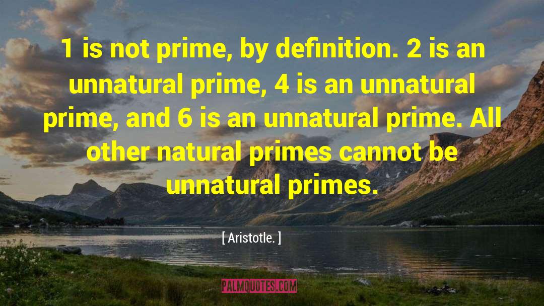 Primes quotes by Aristotle.