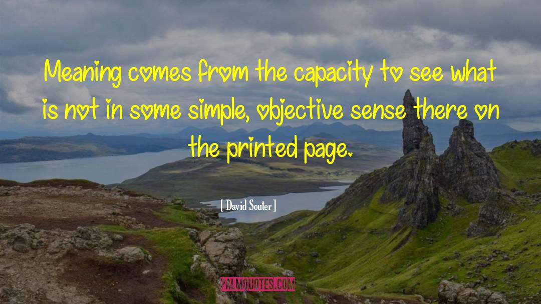 Printed quotes by David Souter