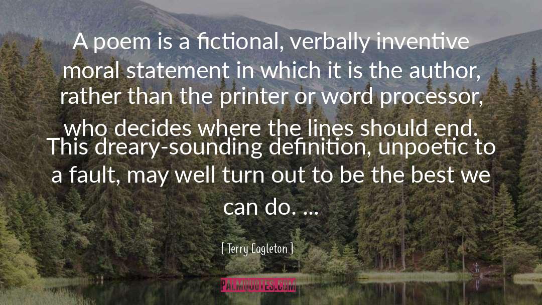 Printer quotes by Terry Eagleton