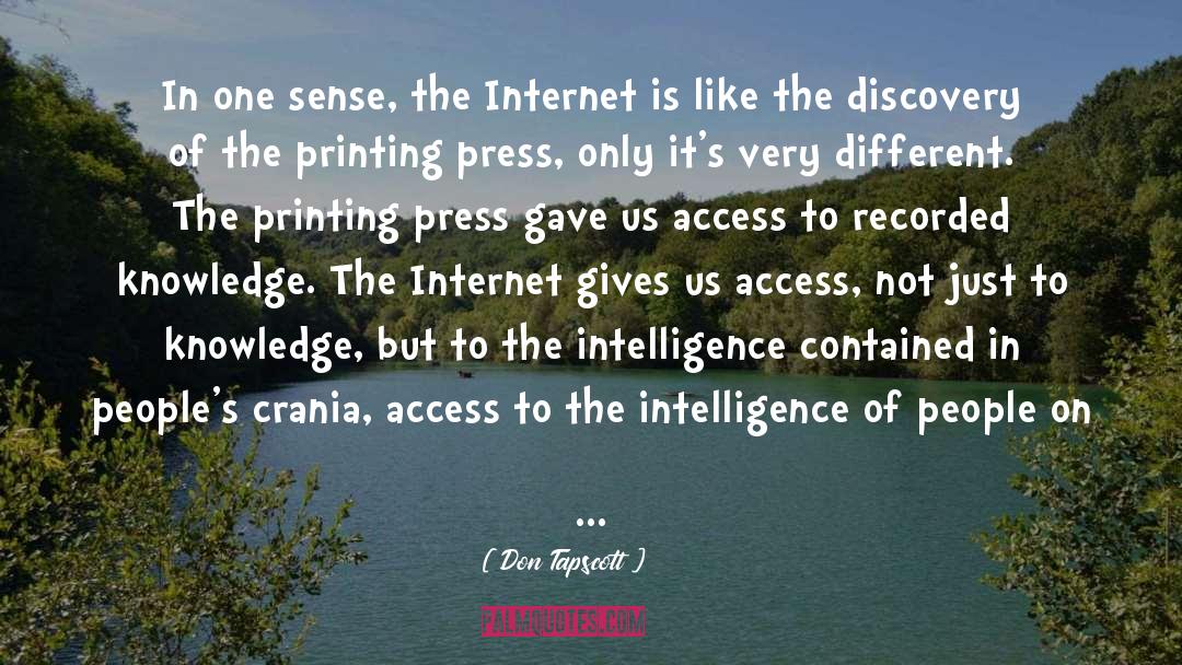 Printing Press quotes by Don Tapscott