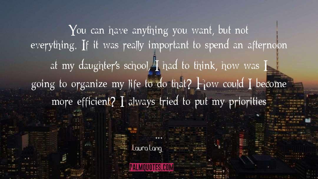 Priorities quotes by Laura Lang