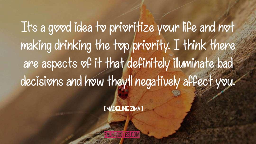 Prioritize quotes by Madeline Zima