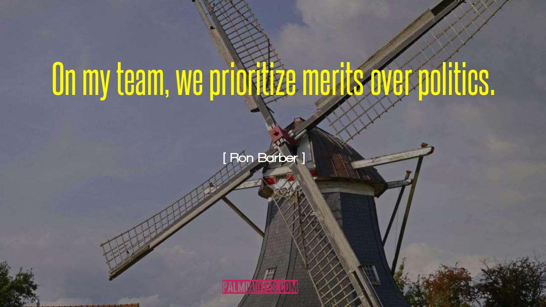 Prioritize quotes by Ron Barber