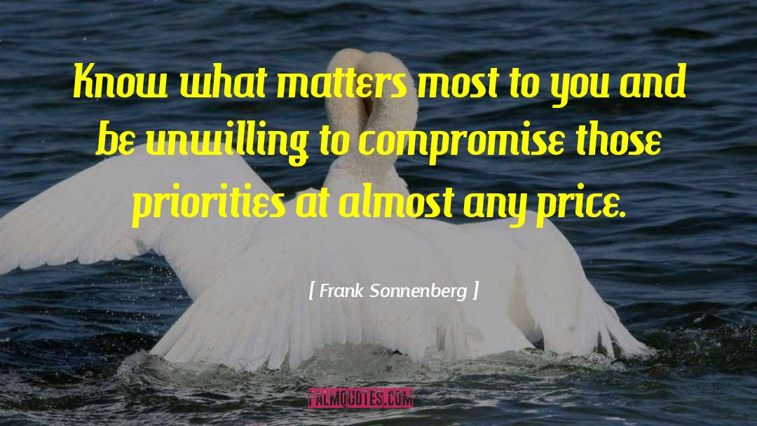 Prioritizing Your Goals quotes by Frank Sonnenberg