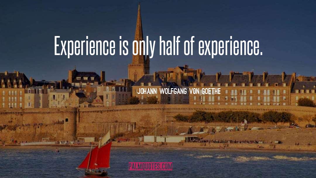 Prism Of Experience quotes by Johann Wolfgang Von Goethe