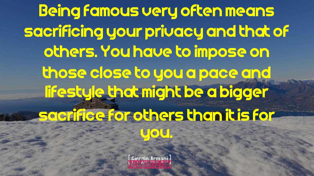 Privacy quotes by Giorgio Armani