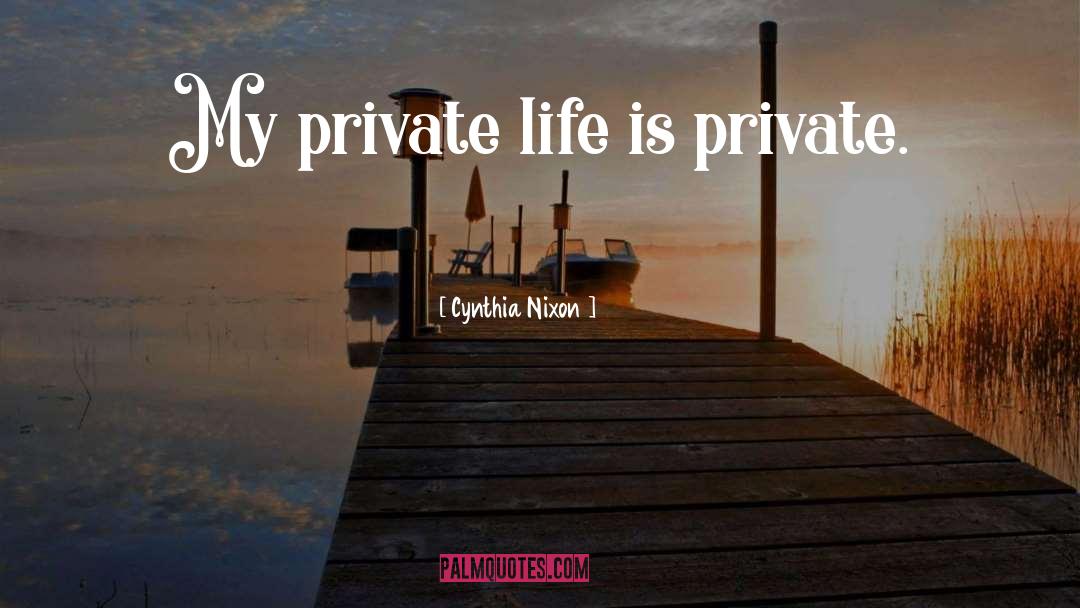 Private Affairs quotes by Cynthia Nixon