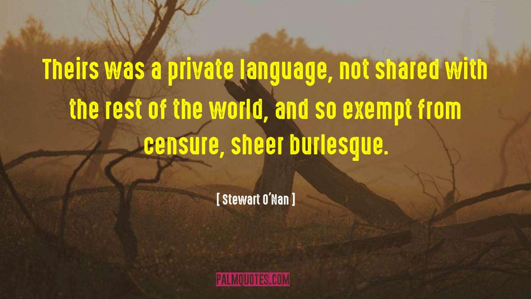 Private Language quotes by Stewart O'Nan