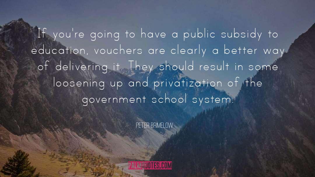 Privatization quotes by Peter Brimelow