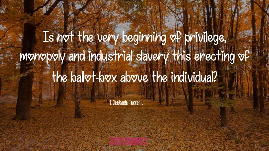 Privilege quotes by Benjamin Tucker