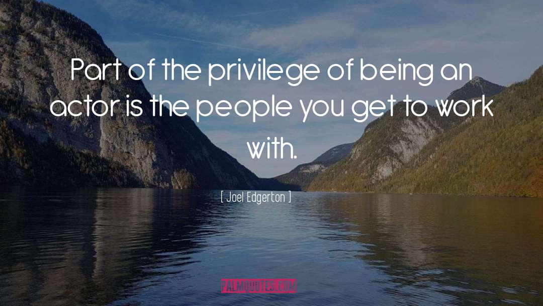 Privilege quotes by Joel Edgerton