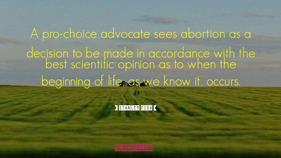 Pro Choice quotes by Stanley Fish