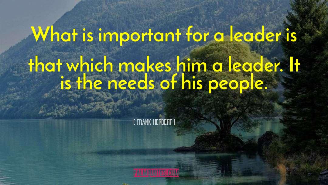 Pro Leadership quotes by Frank Herbert