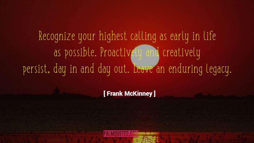 Proactively quotes by Frank McKinney