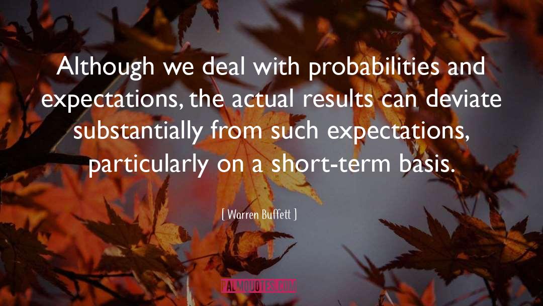 Probabilities quotes by Warren Buffett