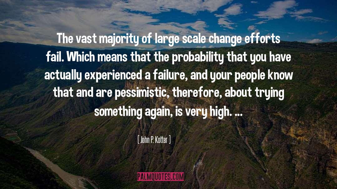 Probability quotes by John P. Kotter