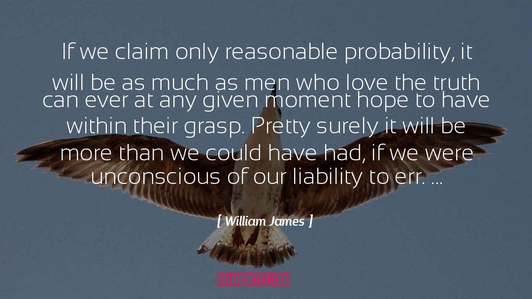 Probability quotes by William James