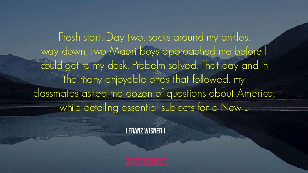 Probelm quotes by Franz Wisner