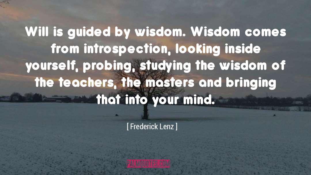 Probing quotes by Frederick Lenz