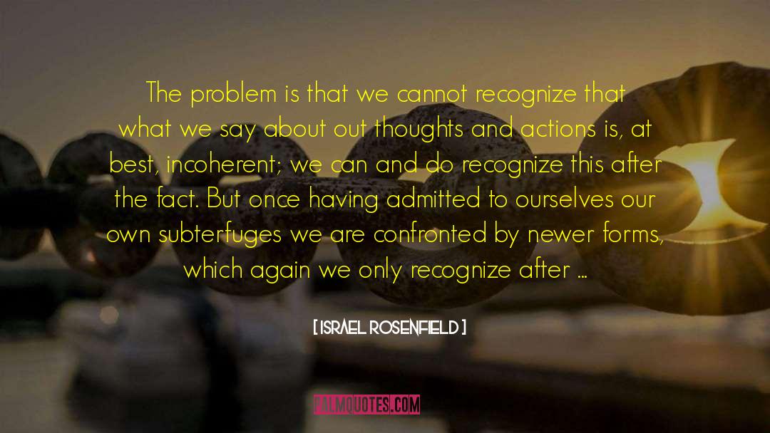 Problem Faith quotes by Israel Rosenfield