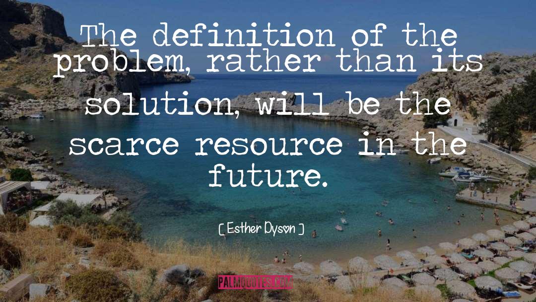 Problem quotes by Esther Dyson
