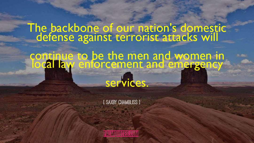 Problems In Law Enforcement quotes by Saxby Chambliss