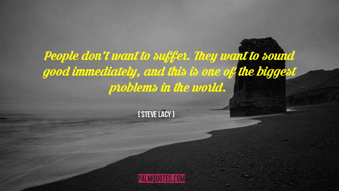 Problems In The World quotes by Steve Lacy