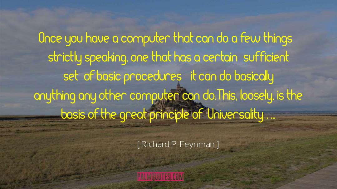 Procedures quotes by Richard P. Feynman