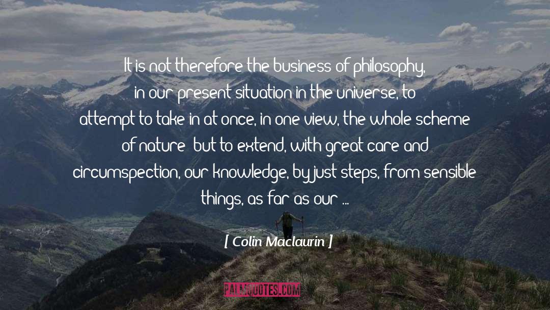 Proceeded quotes by Colin Maclaurin