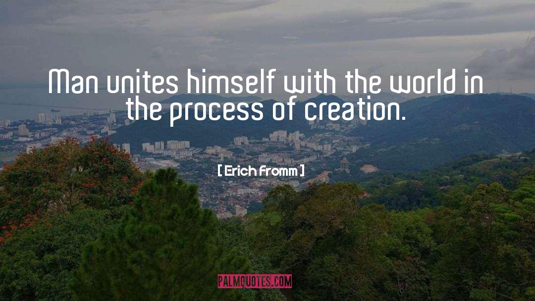 Process Of Creation quotes by Erich Fromm