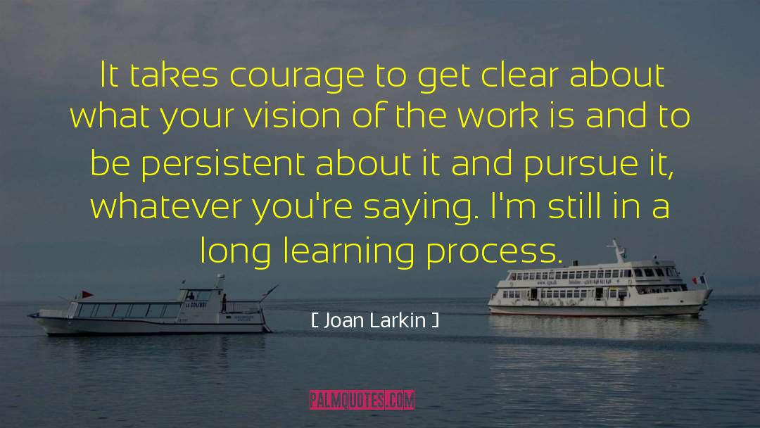Process Of Learning quotes by Joan Larkin