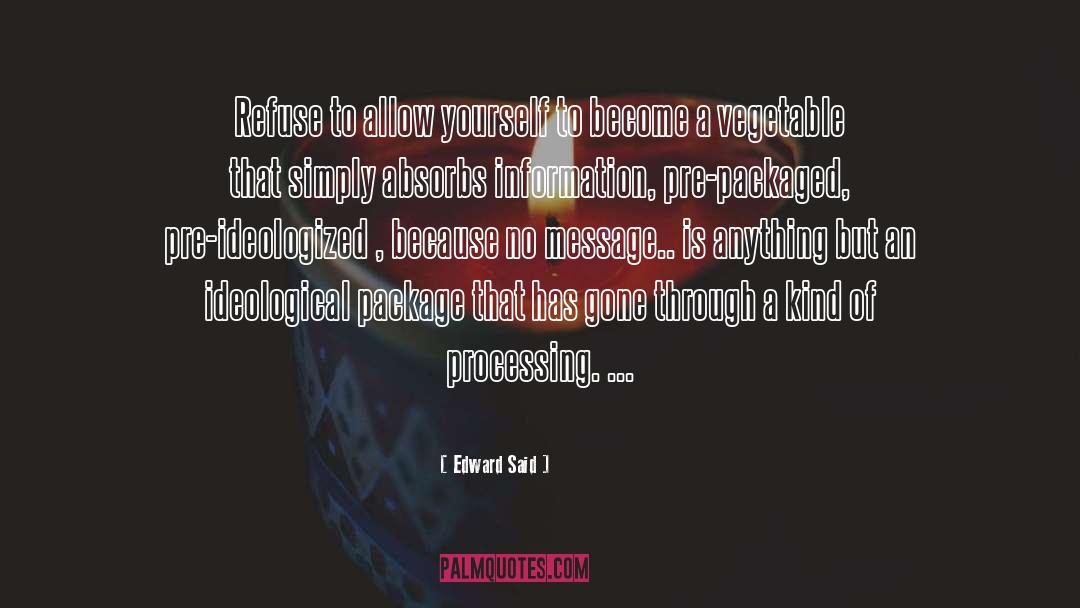Processing quotes by Edward Said