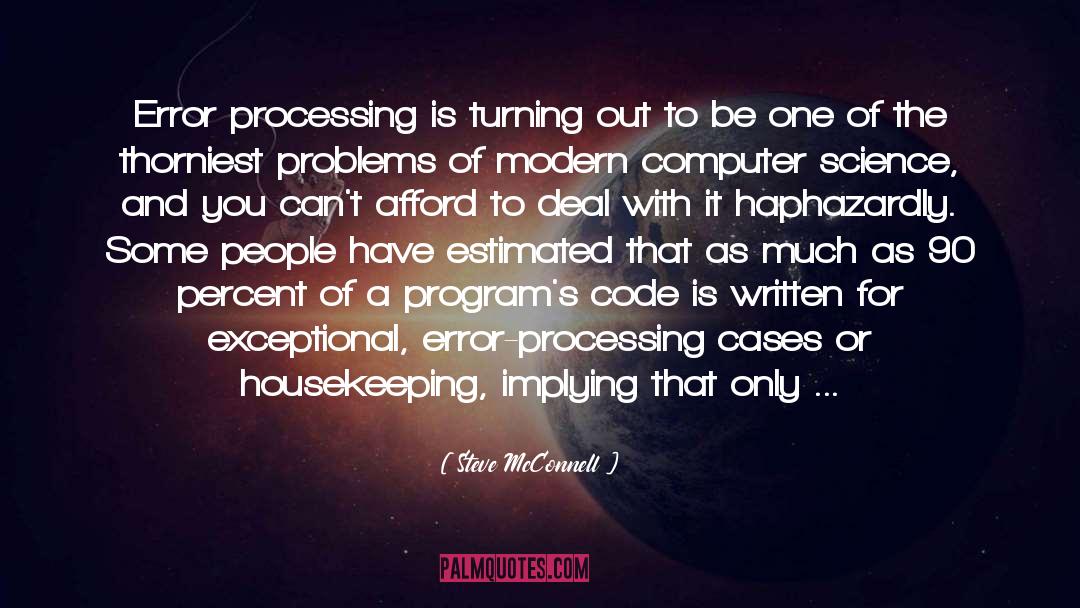 Processing quotes by Steve McConnell