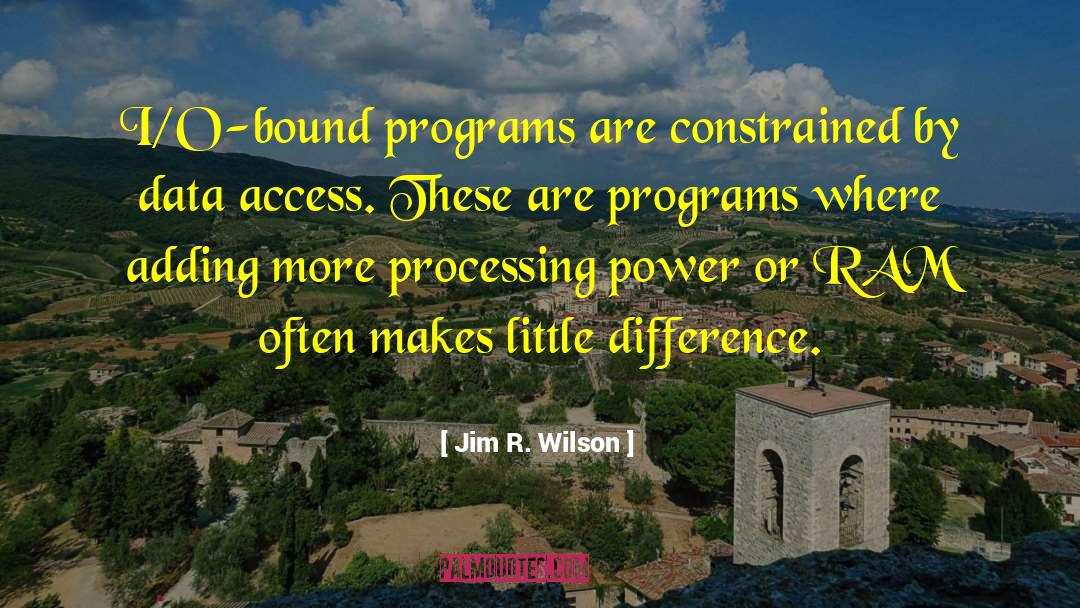 Processing quotes by Jim R. Wilson