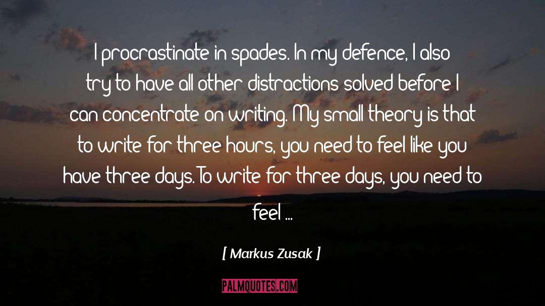 Procrastinate quotes by Markus Zusak